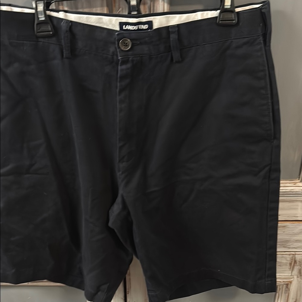 Lands' End Black Chino Shorts